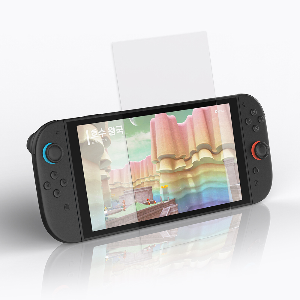지니비 닌텐도 스위치2 리얼컬러 AR 초고화질 액정보호필름, 무반사