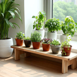 원목 화분받침대 / 식물 다육이 선반 거치대 거실 베란다 진열 정리대 8... 실사용 후기 | 효과 있을까? - 상품 이미지 2