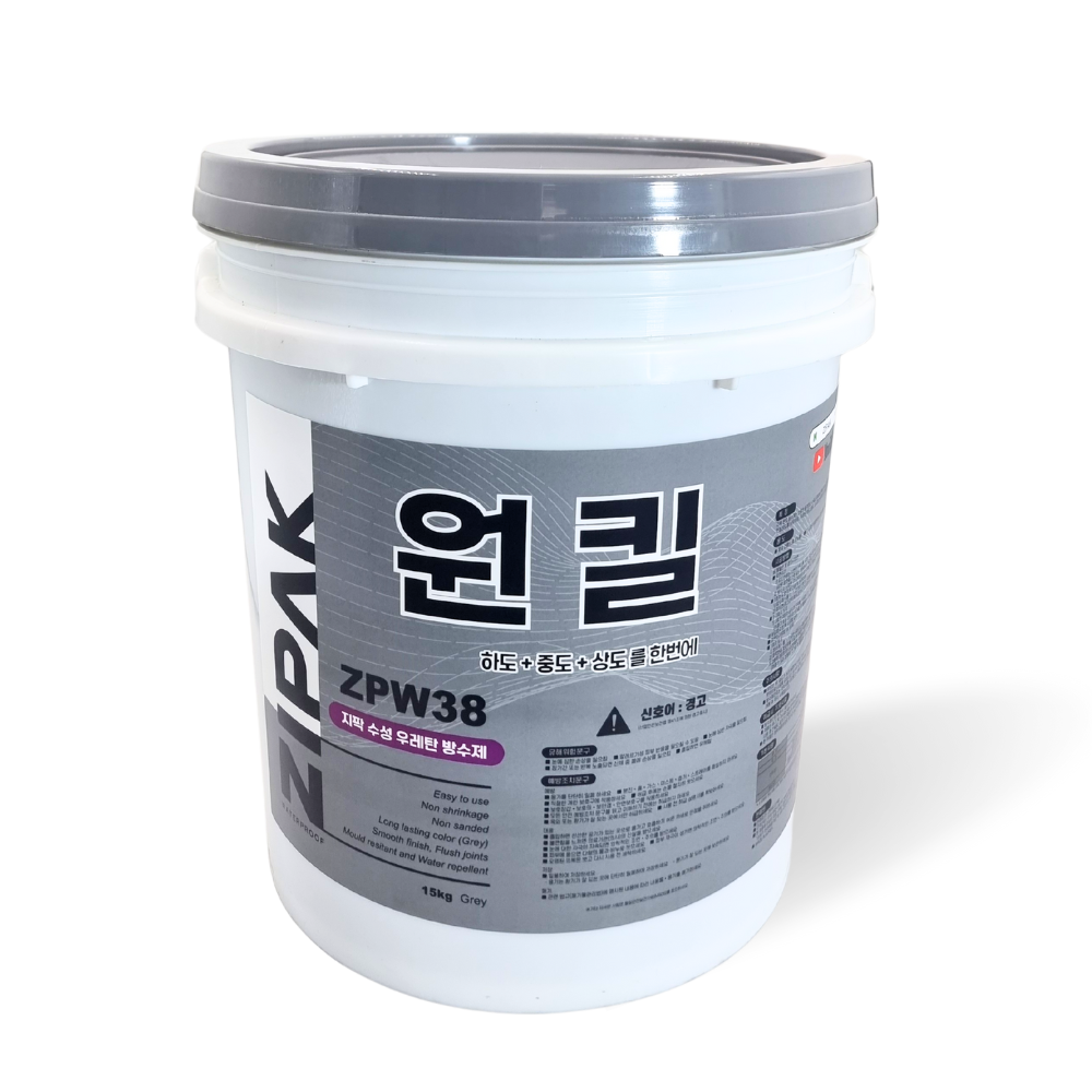 지팍 우레탄 방수제 페인트하도 중도 상도를 한번에 옥상 바닥 코팅 누수 방지 셀프 15KG - 상세 이미지 4