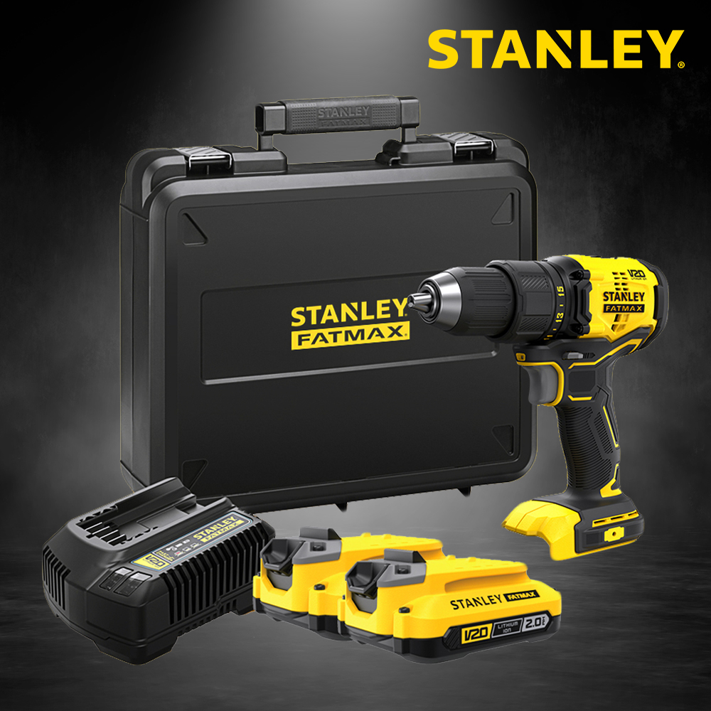 스탠리 20V MAX 브러쉬리스 드릴 드라이버 풀세트 (배터리2개) SBD710D2K