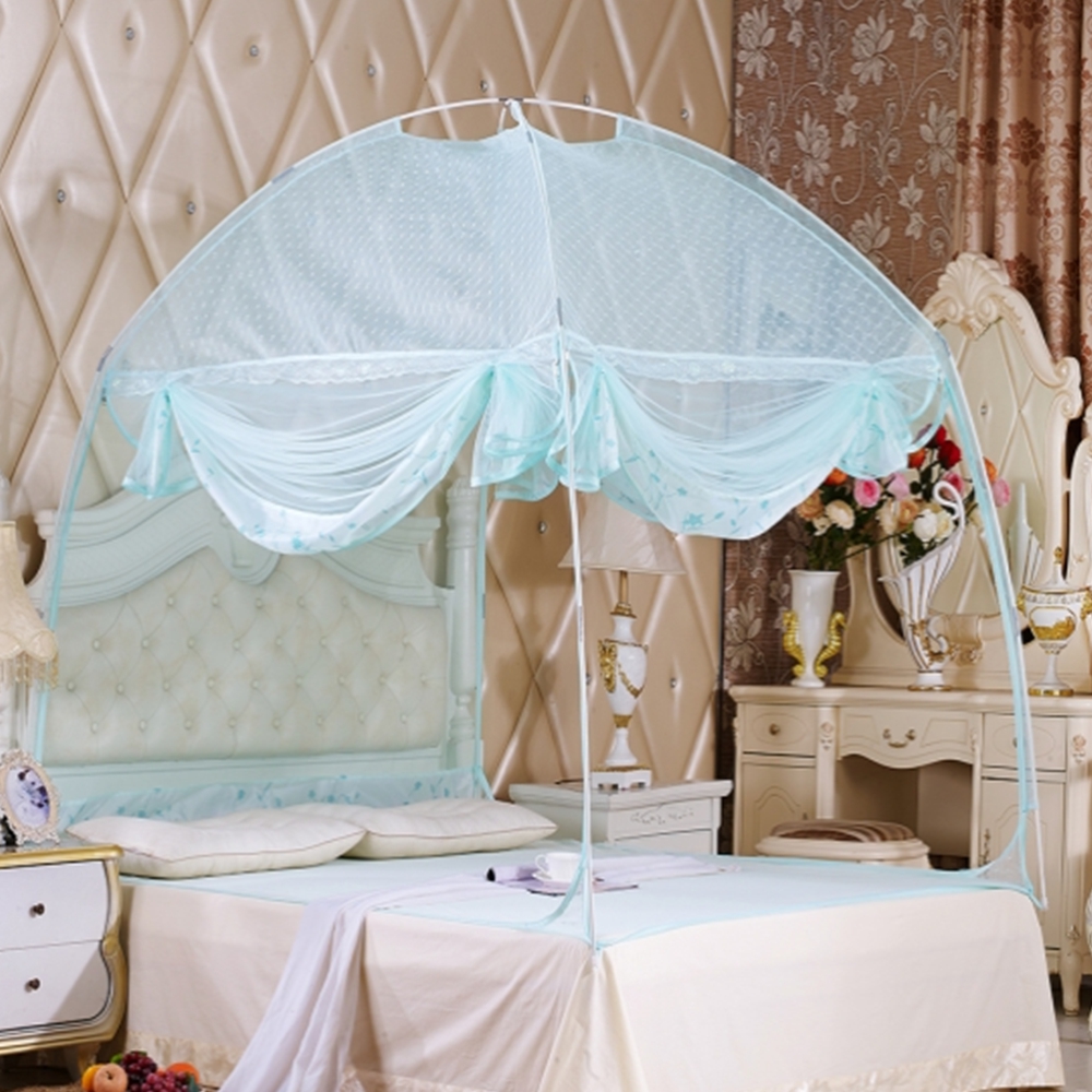 2인용 텐트형모기장 바닥일체형 4면개방 싱글 침대모기장