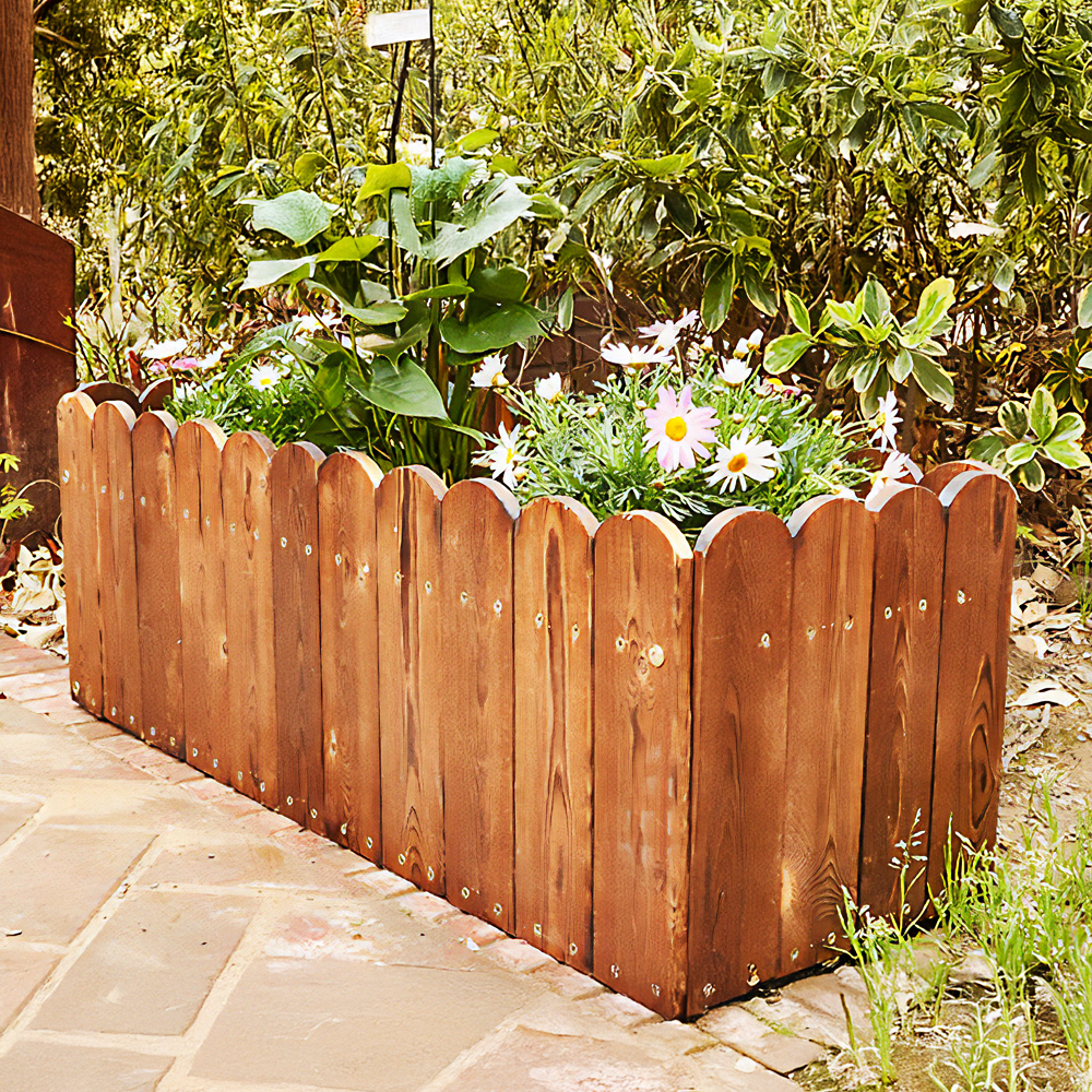 방부목 화분 대형 텃밭 화단 야외 옥상 직사각 나무 상자 80