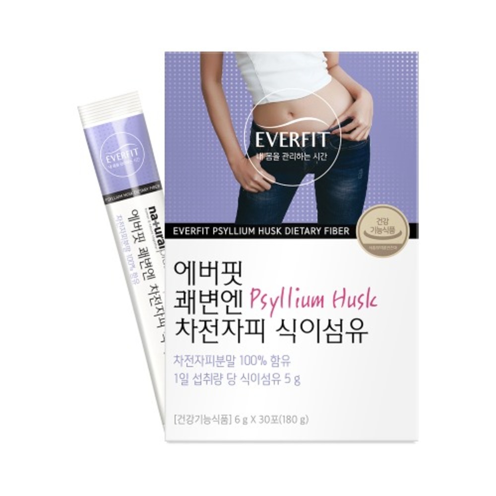 내츄럴플러스 에버핏 쾌변엔 차전자피 식이섬유 가벼움 장내흡수 약1달 30포, 1개 - 상세 이미지 2