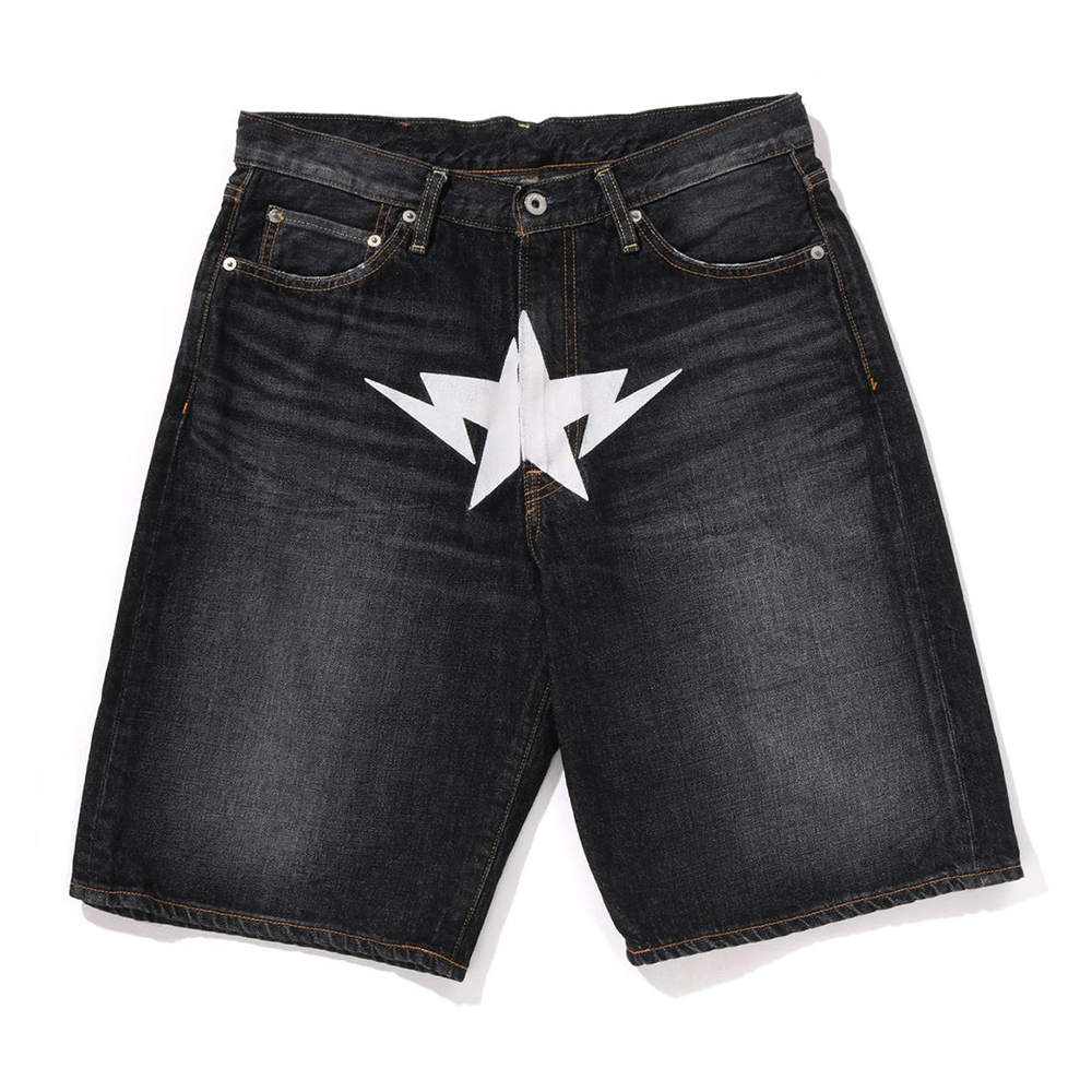 베이프 반바지 TWIN STA RELAXED FIT DENIM SHORTS 1L30-151-004 - 상품 이미지