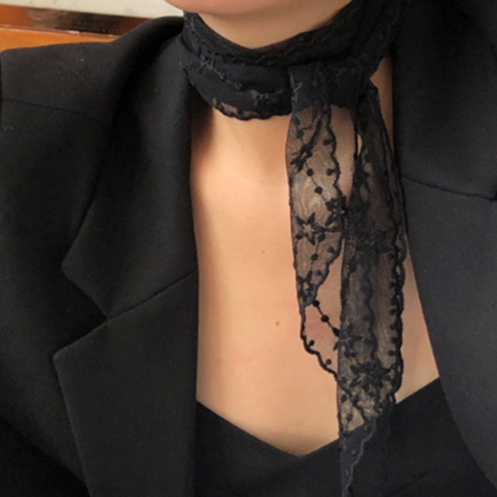 시스루 쁘띠스카프 얇은스카프 넥스카프