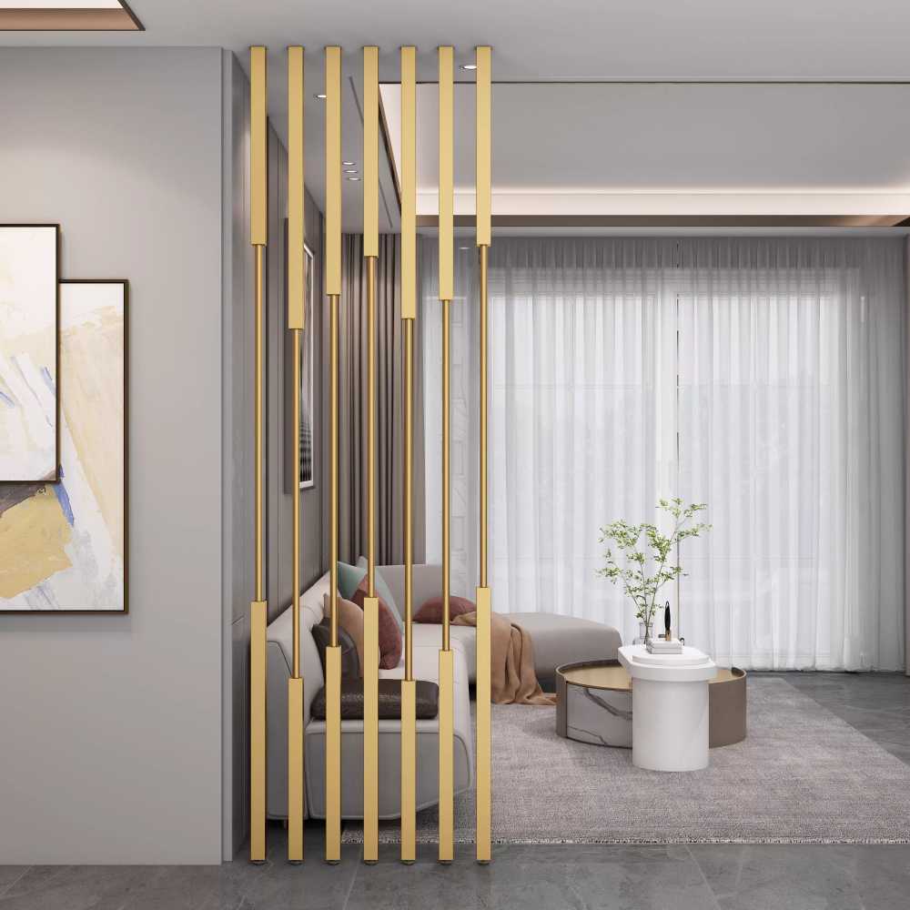 간살파티션 깔끔한 가벽 안방 칸막이 주방 가림벽 블랙 221x260cm - 상세 이미지 3