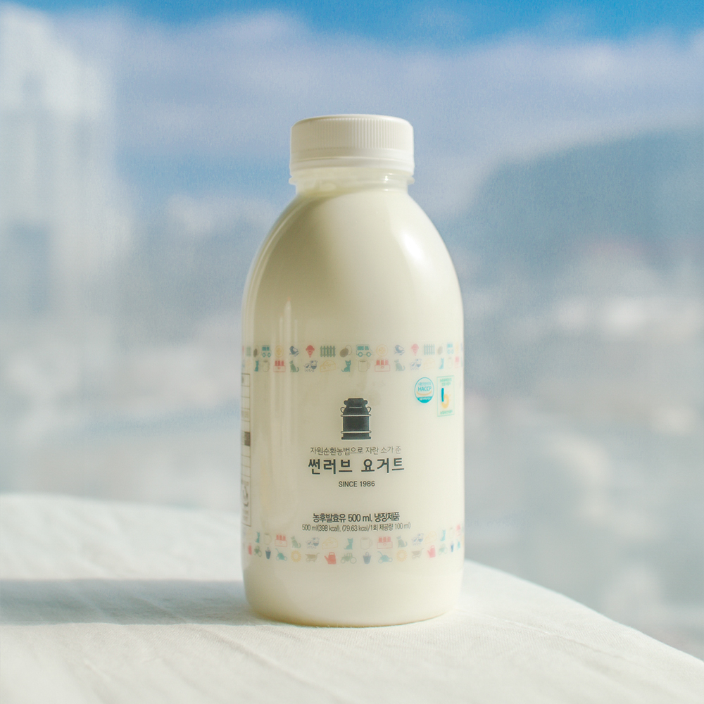 무가당 플레인 요거트와 딸기요거트 효덕목장 고소한 뒷맛 플레인무가당, 500ml, 1개 - 메인 이미지