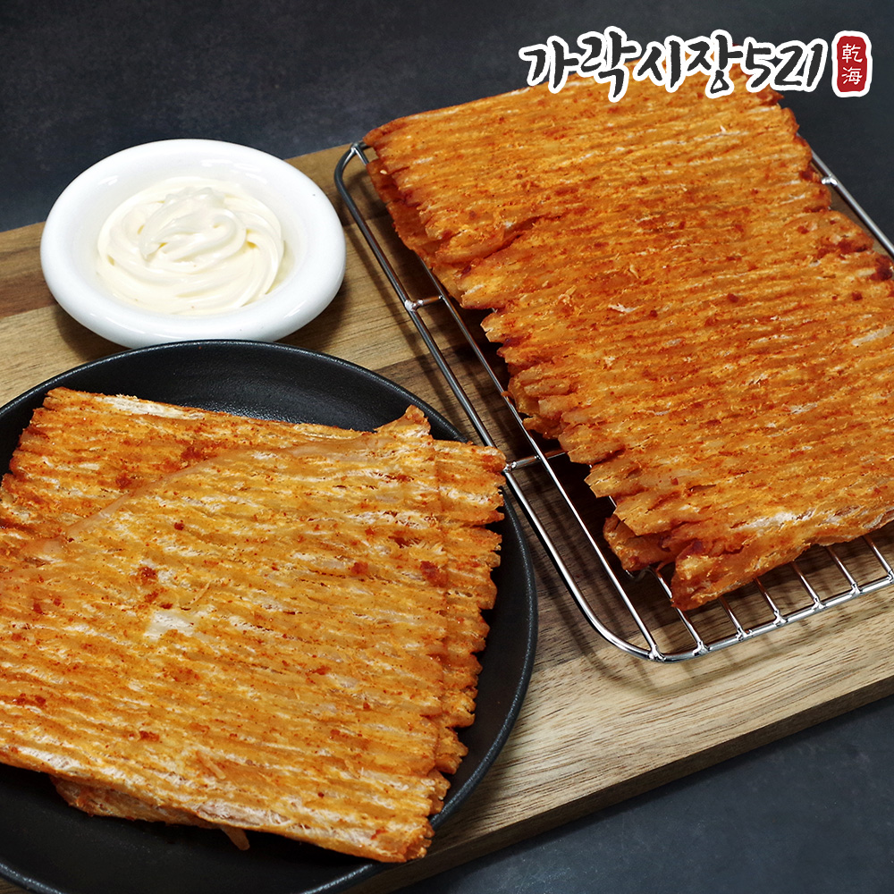 맥반석 오징어버터구이 매콤불닭맛 250g 바베큐 페스츄리 조미오징어 마른안주 - 상세 이미지 2