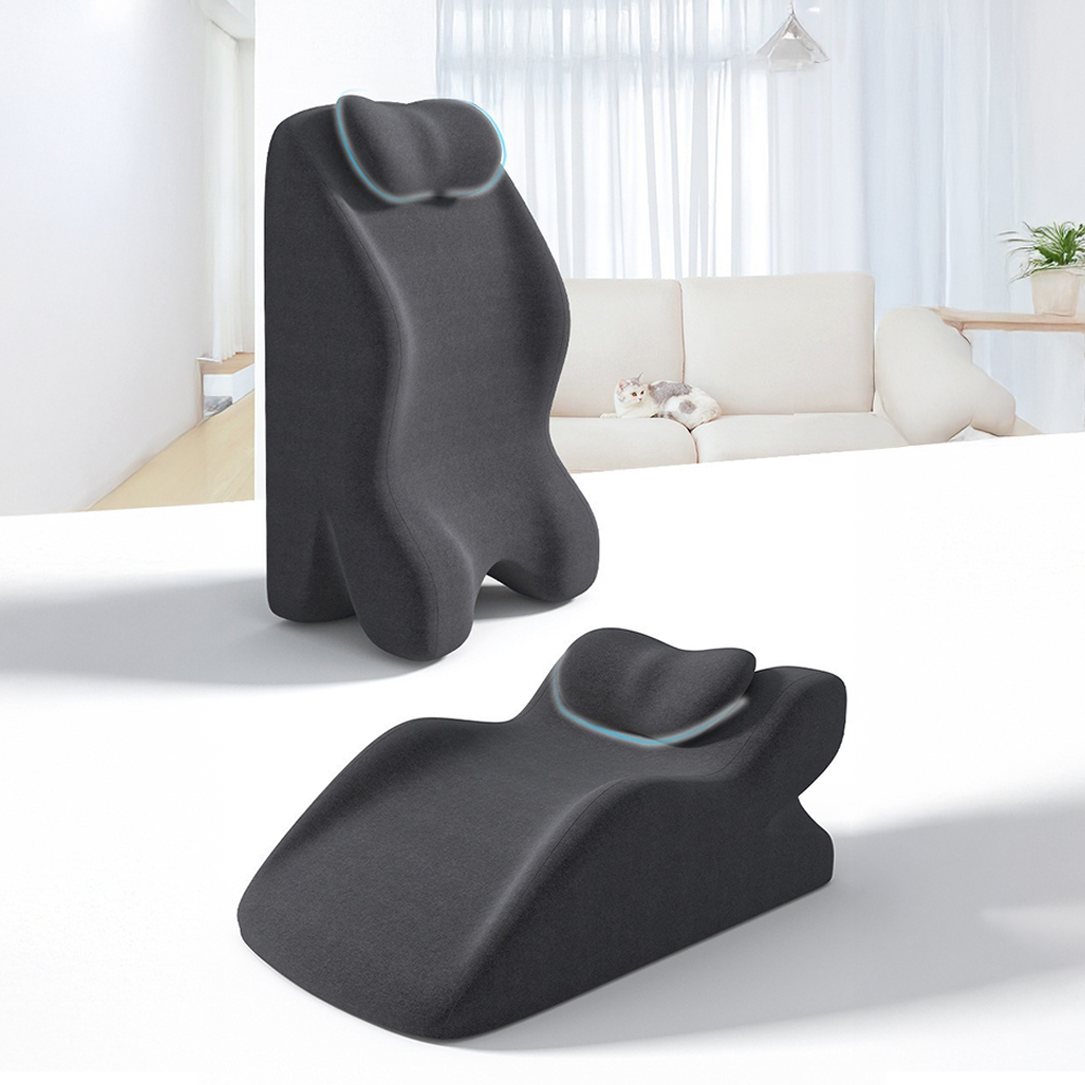 등받이 베개 침대 대형 허리 등 쿠션 수면 메모리폼 차콜