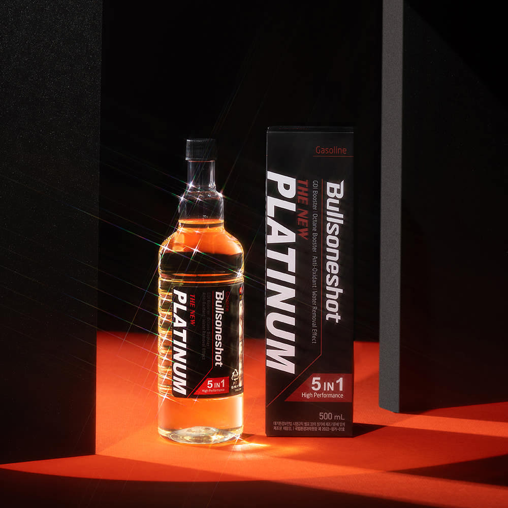 (+물주머니)[1+1이벤트]5in1 불스원샷 THE NEW 플래티넘 연료첨가제 500ml 휘발유