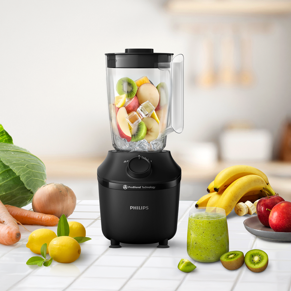 필립스 3000 시리즈 블렌더/믹서기 HR2041/01 블랙