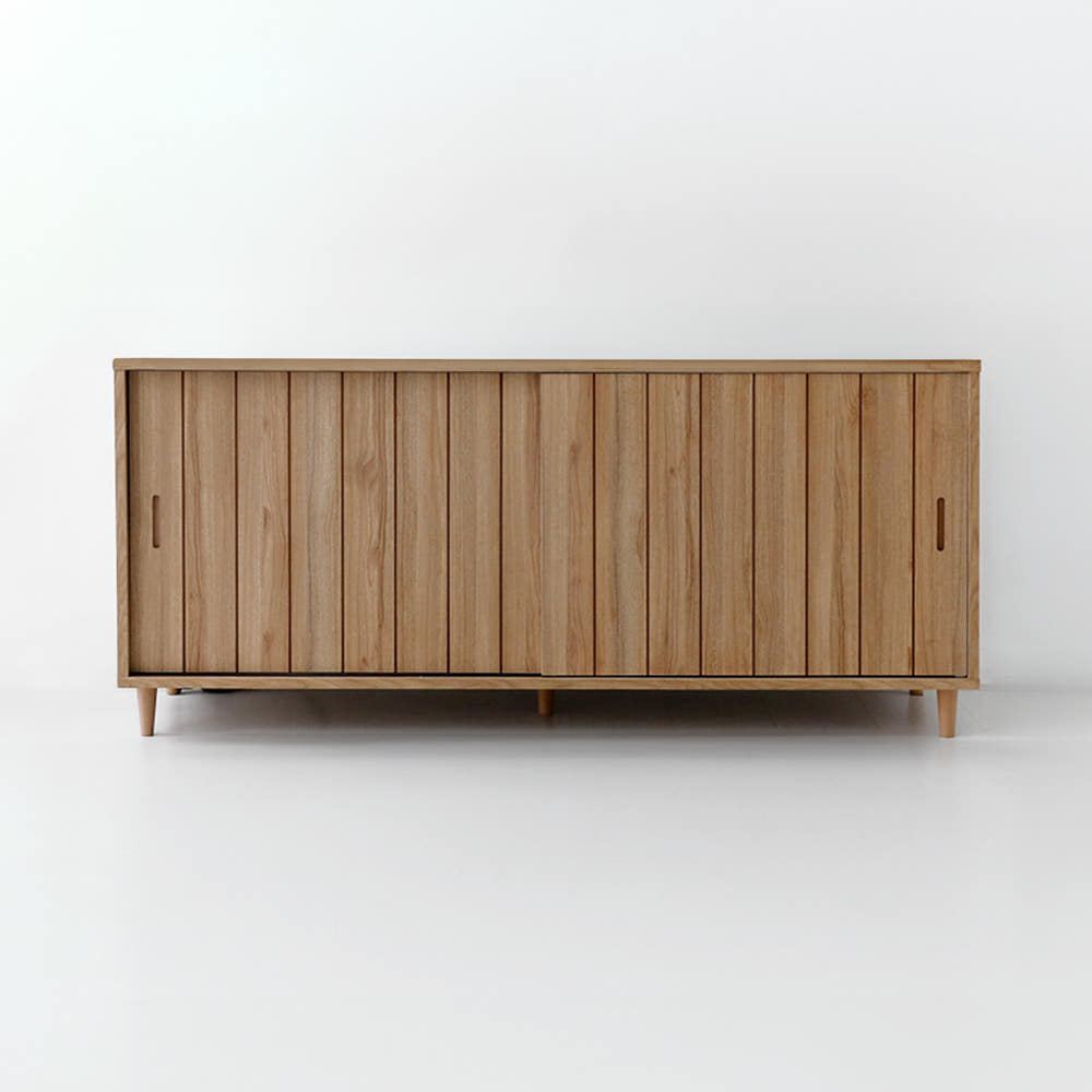 밀캄 슬라이딩 콘솔수납장 CHM71160 1600x450x710mm, 2단, 캄포어베니어 7372.6141