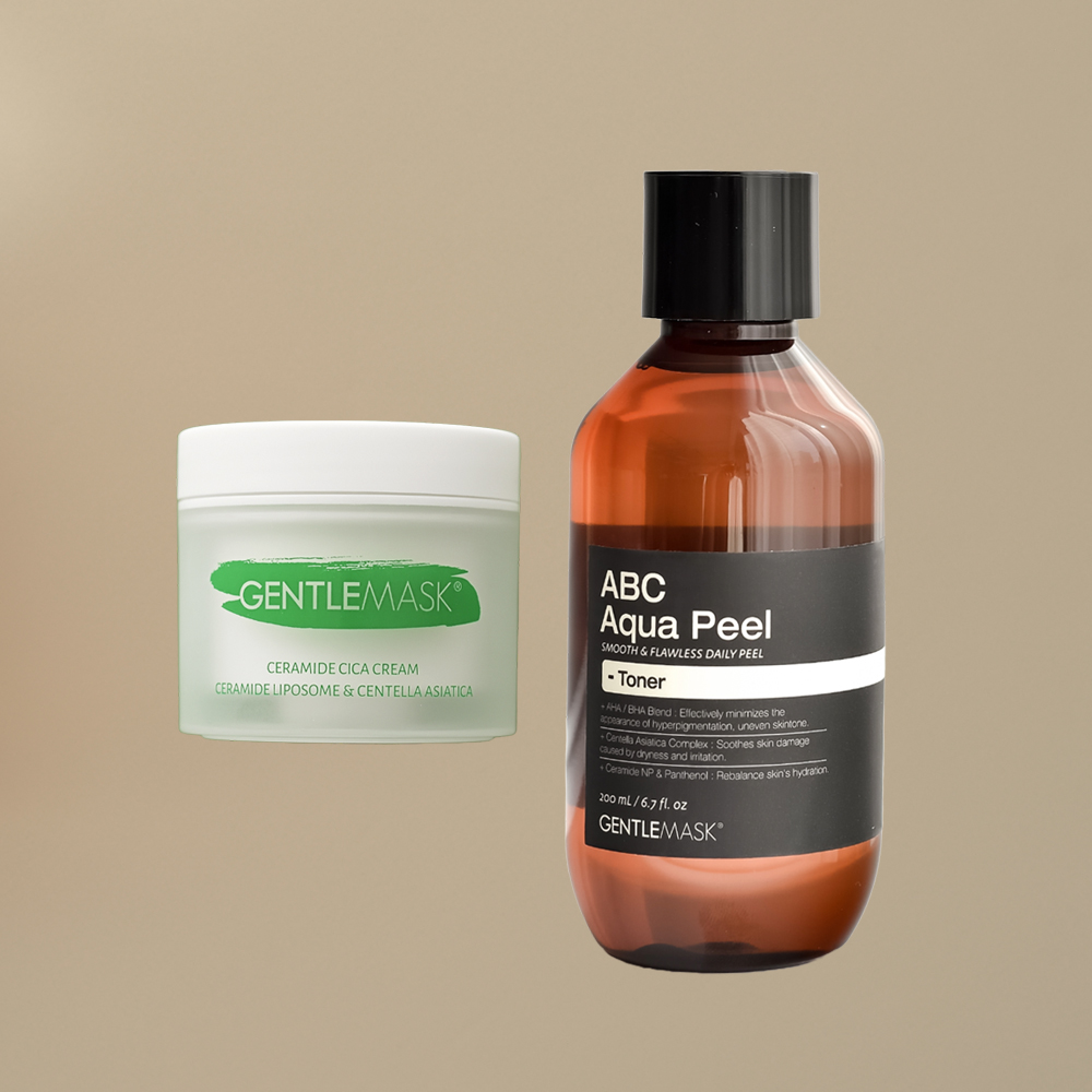 [2종세트] 젠틀마스크 모공 각질 토너 200ml + 세라마이드 시카 크림 50ml - 상품 이미지