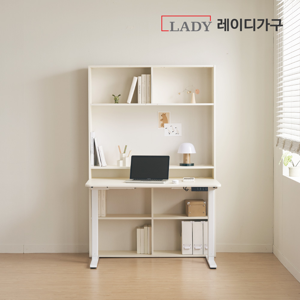 레이디가구 코튼M 오픈 책장 세트 모션데스크_일반형 1200 - 상세 이미지 2