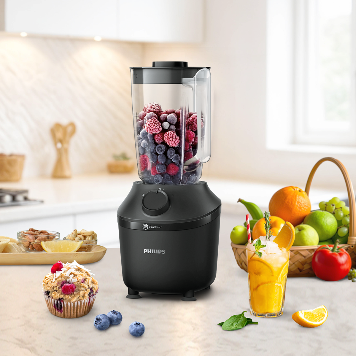 필립스 3000 시리즈 블렌더/믹서기 HR2041/01 블랙