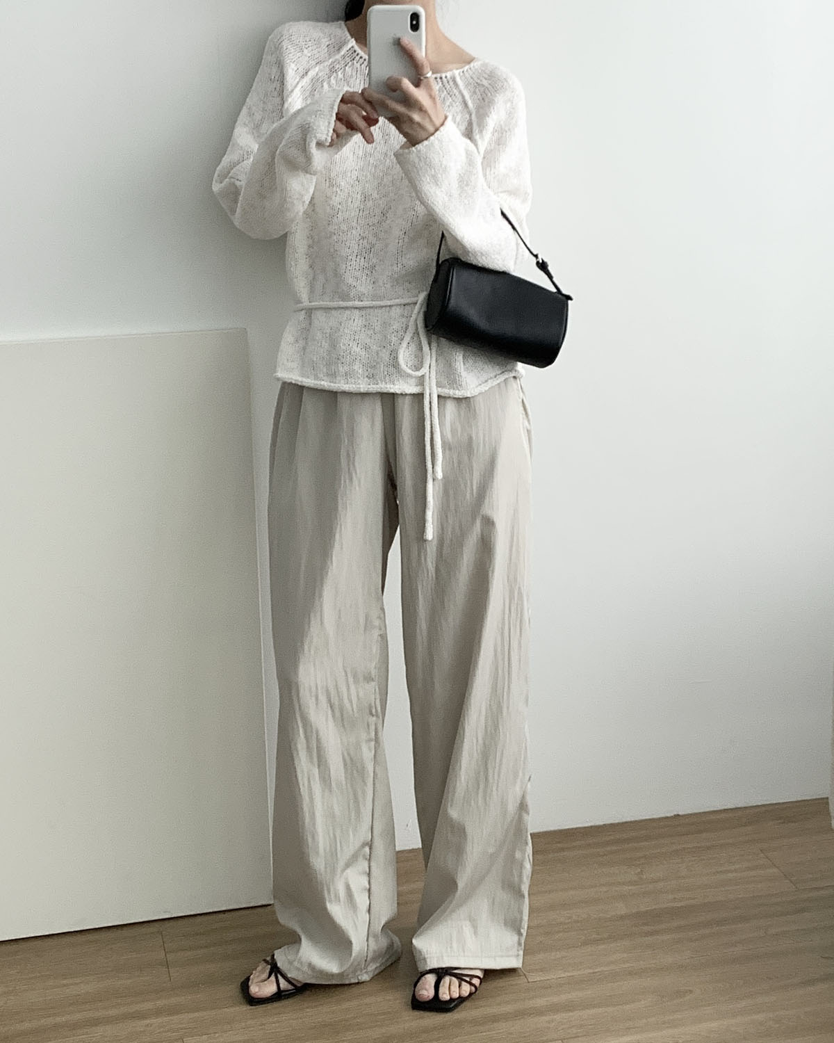 [일부당일] 쿨 나일론팬츠 밴딩팬츠 일자 와이드핏 시원한팬츠 웨어링무드 (4c) - 상세 이미지 2