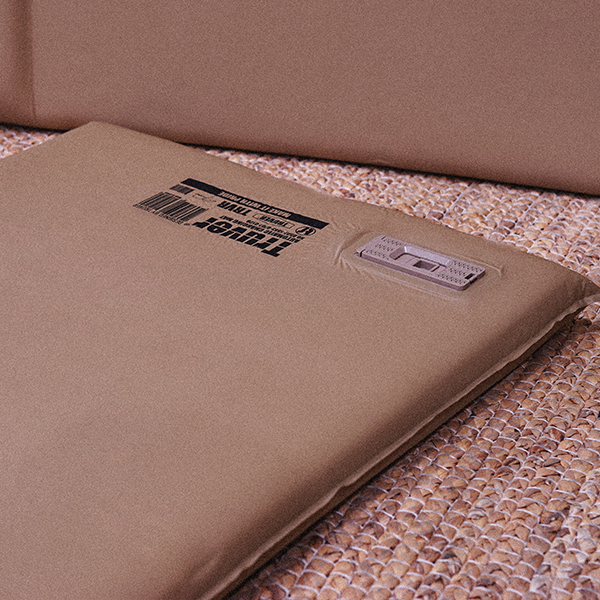 트루버 자충 매트 내장 펌프 캠핑 에어 매트리스 더블, 샌드 베이지