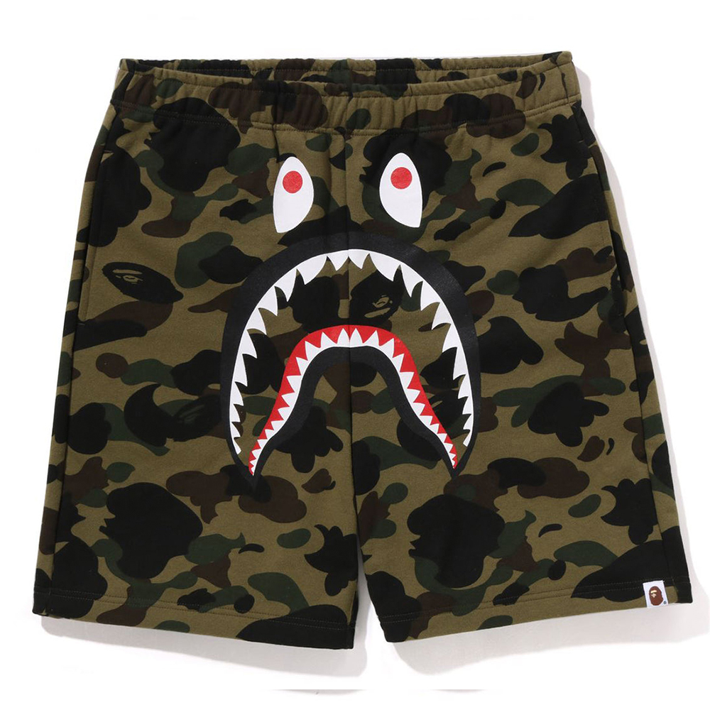 베이프 반바지 1ST CAMO SHARK REGULAR FIT SWEAT SHORTS 1L30-153-009 - 상세 이미지 3