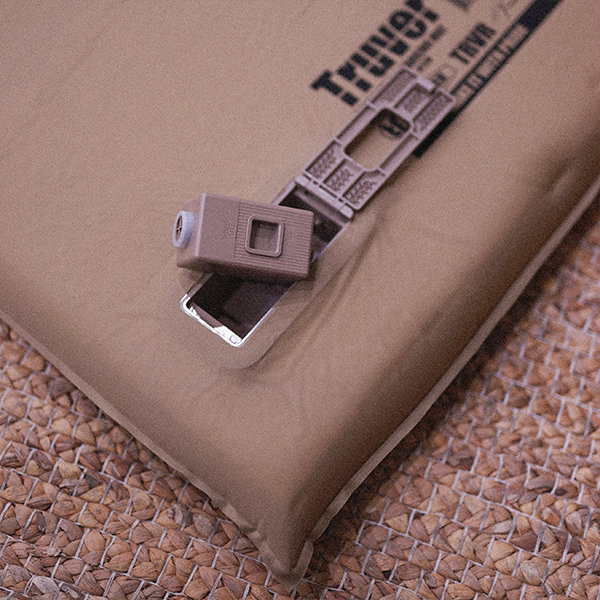 트루버 자충 매트 내장 펌프 캠핑 에어 매트리스 더블, 샌드 베이지