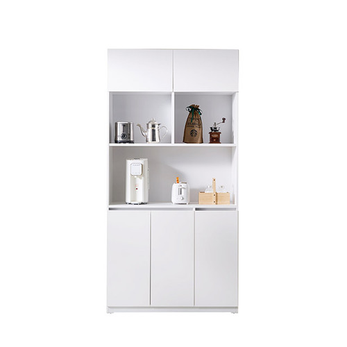 주방 수납장 모던화이트 키큰 오픈형 수납장 1800 높은장 전자레인지 밥솥장 렌지대 다용도 정리장