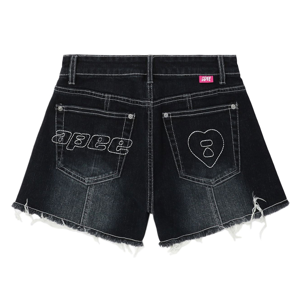 베이프 우먼즈 반바지 DISTRESSED SHORTS WITH WHITE STITCHING CK20-251-002 - 상세 이미지 2