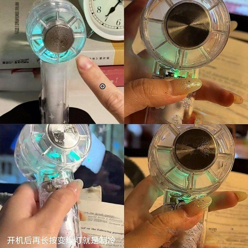 2025 휴대용 투명 미니 냉풍기 선풍기 USB-C 탁상용 손풍기 가벼움 가방쏙 틱톡광고 투명모델/비냉각형 모델 - 상세 이미지 3