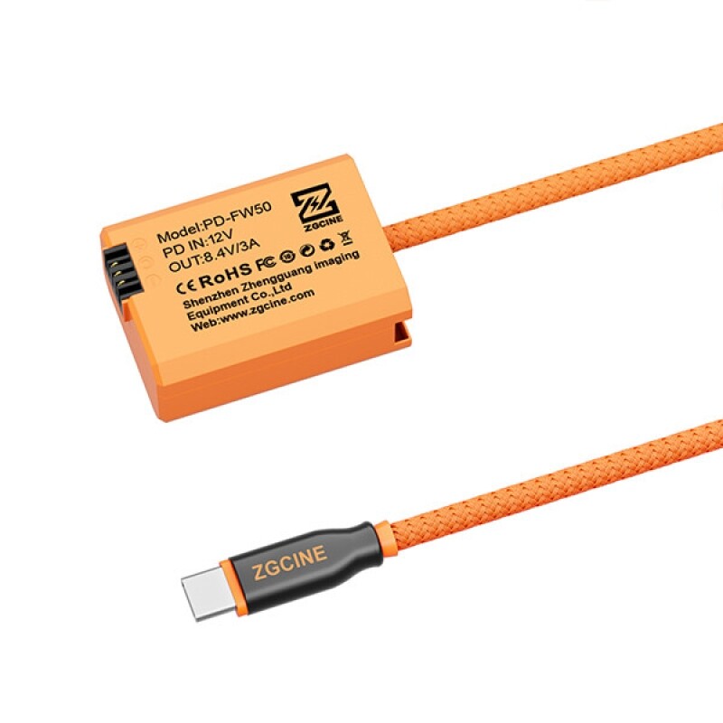 ZGC USB-C to NP-FW50 더미 배터리케이블 PD-FW50
