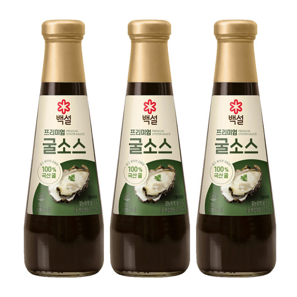 백설 프리미엄 굴소스 350g 3개 : 놀이터유통