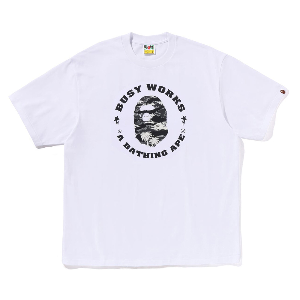 베이프 반팔티 PALM TREE CAMO BUSY WORKS STA RELAXED FIT TEE 1L30-110-319 - 메인 이미지