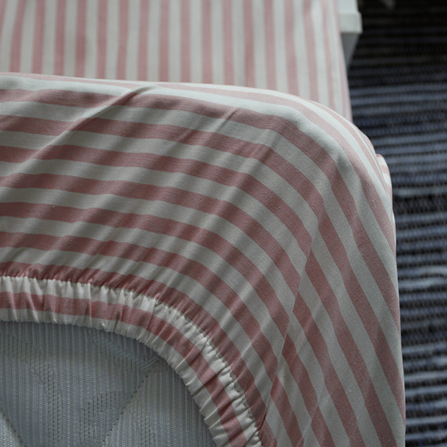 바이아미 메르시 스트라이프 매트리스커버 레드 순면 킹 라지킹 패밀리사이즈 맞춤제작