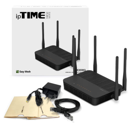 1G 무선 3000Mbps 아이피타임 AX3000Q 1.3GHz CPU 빔포밍 안테나 4개