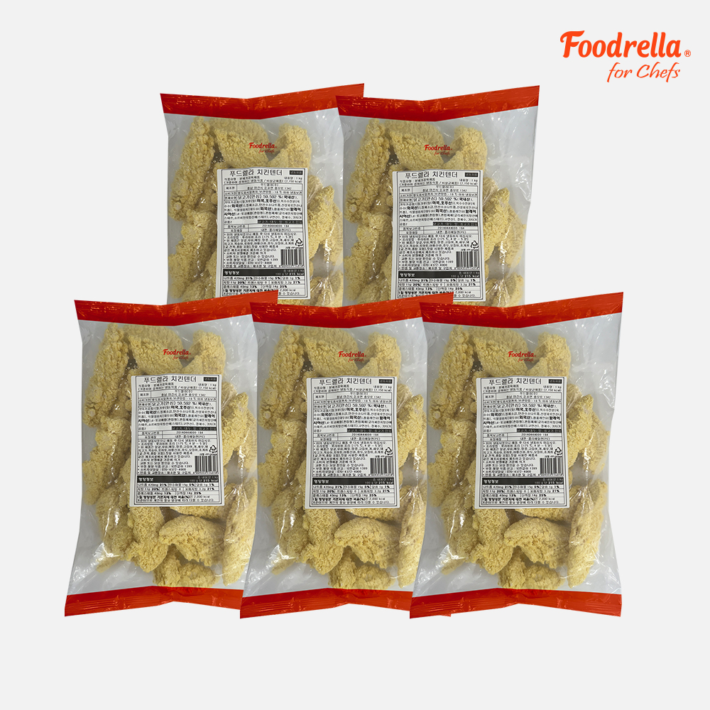 푸드렐라 for chefs 치킨텐더 1kg 5팩 - 상품 이미지