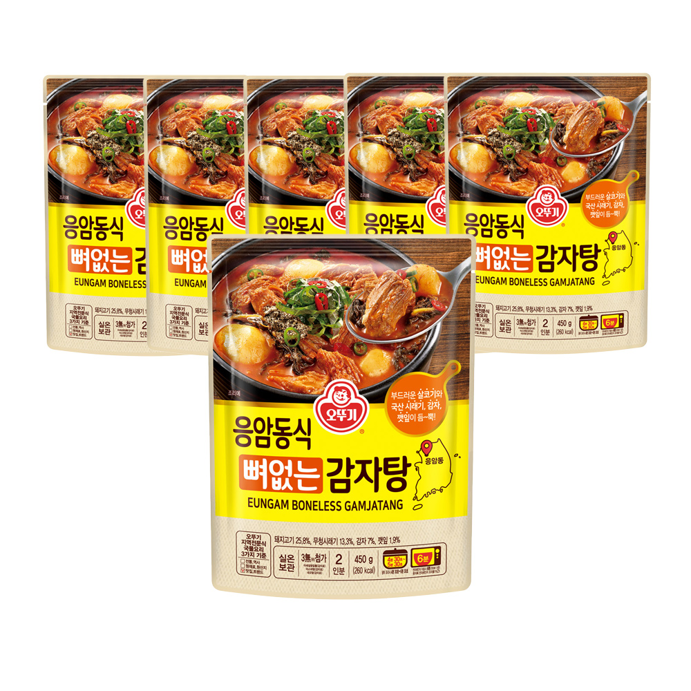 오뚜기 응암동식 뼈없는 감자탕 450g 6개