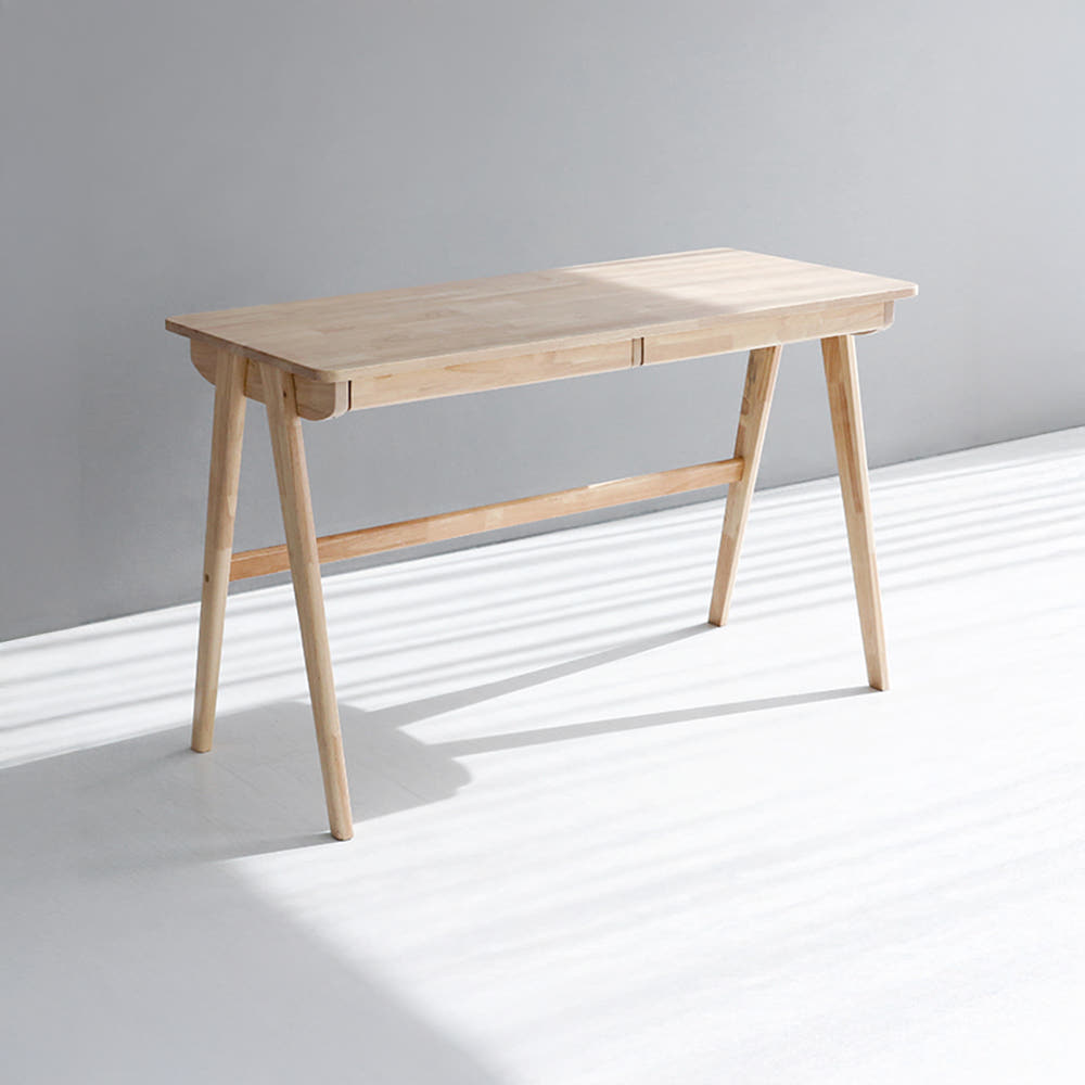 ENITO 원목책상 12055 고무나무 1200x550mm, 내추럴 이미지 6