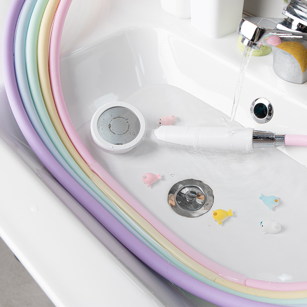 해피달링 코튼캔디 욕실 샤워기 물때 꼬임 방지 pvc 샤워 호스 2m 5color - 상세 이미지 4