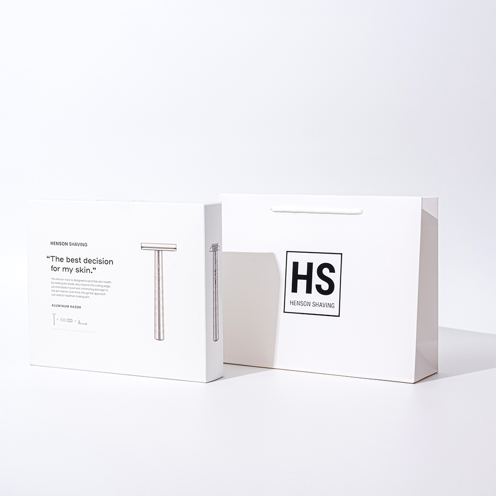 헨슨 HENSON 항공기 알루미늄 소재 안전면도기 아시안 전용 선물 세트 AL 13 실버