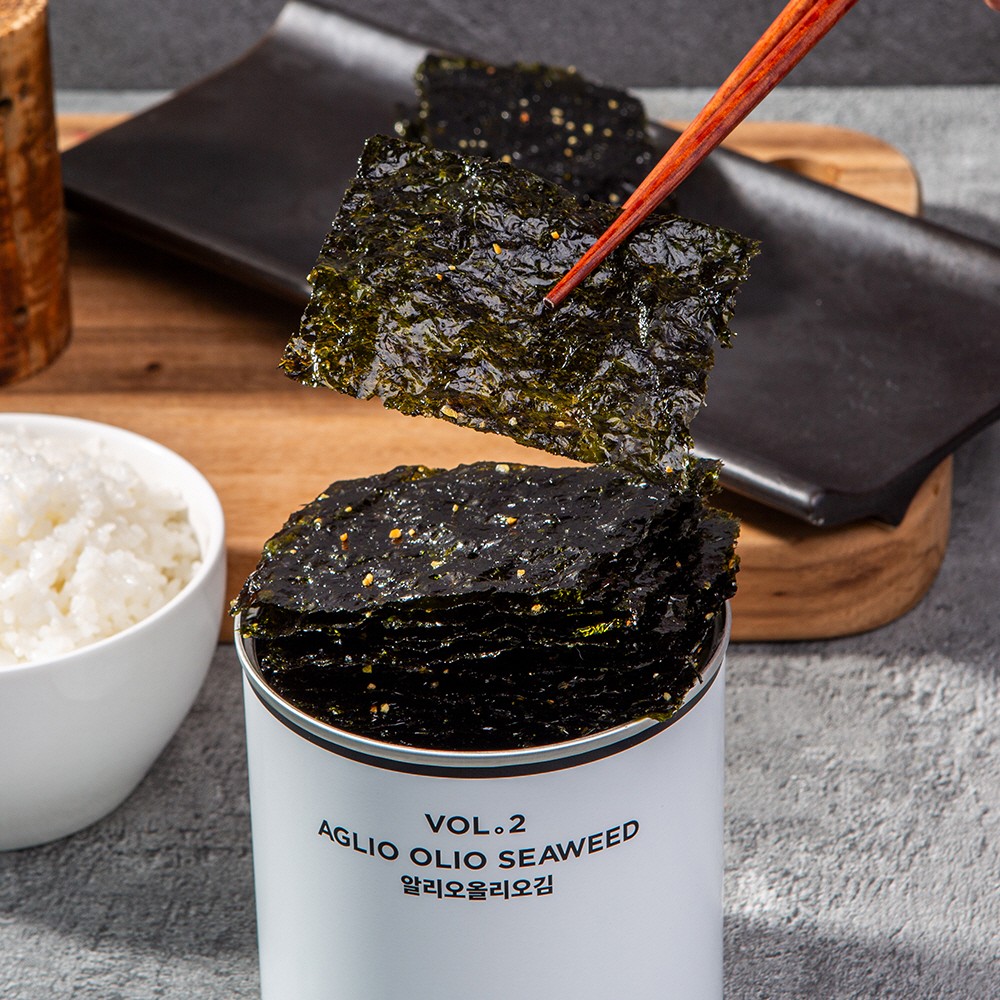 명품 돌김 캔포장 구운김 마늘 올리브유 조미김 맛김 맥주안주 김선물세트 - 상세 이미지 2