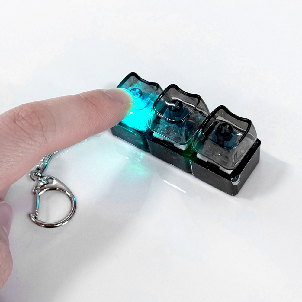 키캡키링 고양이 MAO 귀여운 열쇠고리 굿즈 제작 커스텀 화이트 키보드키링 led