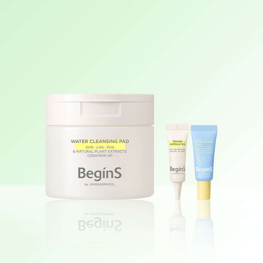 비긴스 바이 정샘물 워터 클렌징 패드180ml (70매) - 상품 이미지