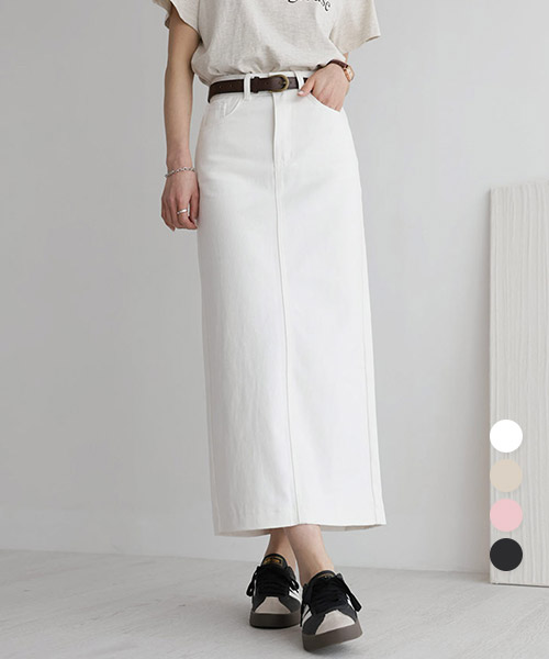 [숏,기본/~2XL] 세미H라인 뒷트임 코튼 스커트_264398 - 상세 이미지 2