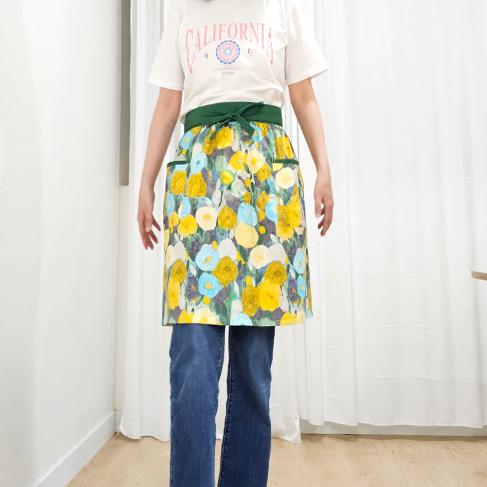 샤갈 허리앞치마 카페 반앞치마 하프 미니 쿠킹 에이프런