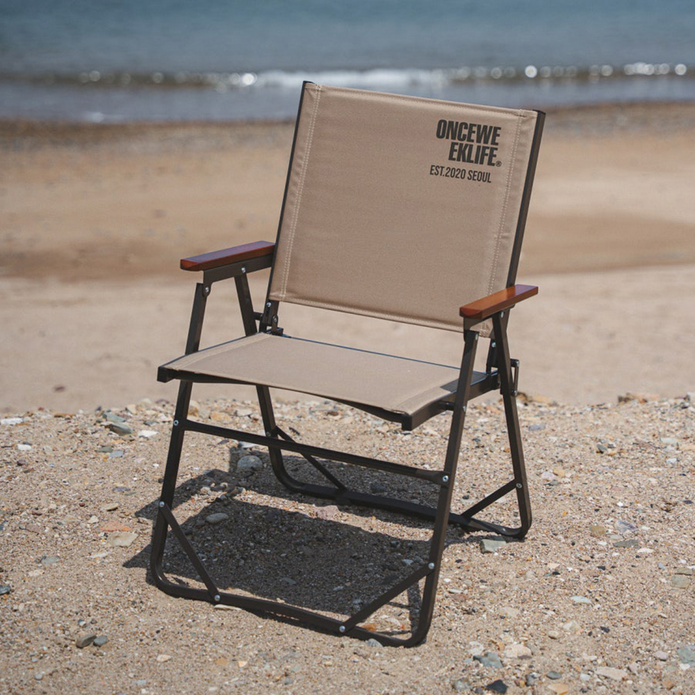원스위크라이프 컴피 폴딩 체어 1+1 L, 베이지, 2개