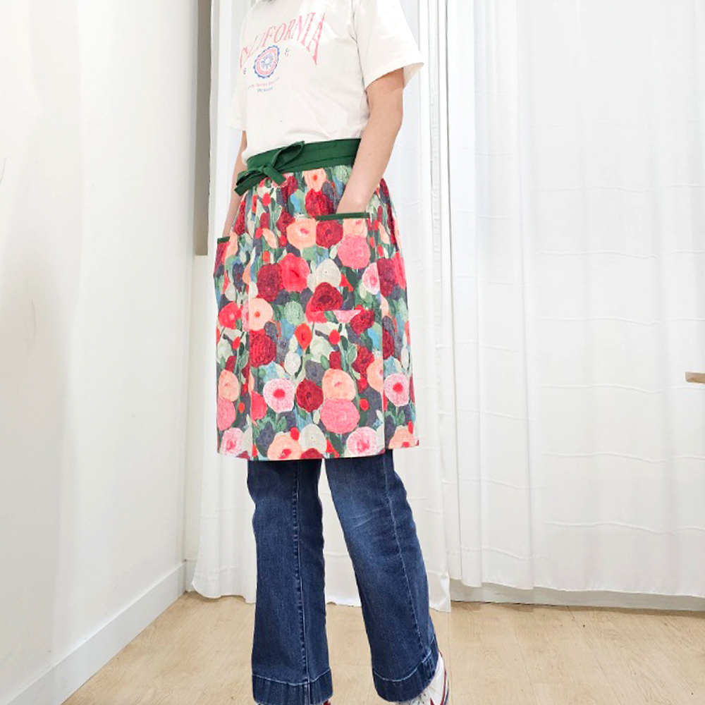 샤갈 허리앞치마 카페 반앞치마 하프 미니 쿠킹 에이프런