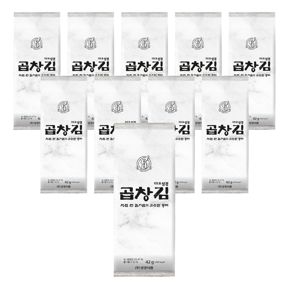 [성경김본사] 프리미엄 곱창김 도시락김(20매) 14g 10봉 - 상세 이미지 3