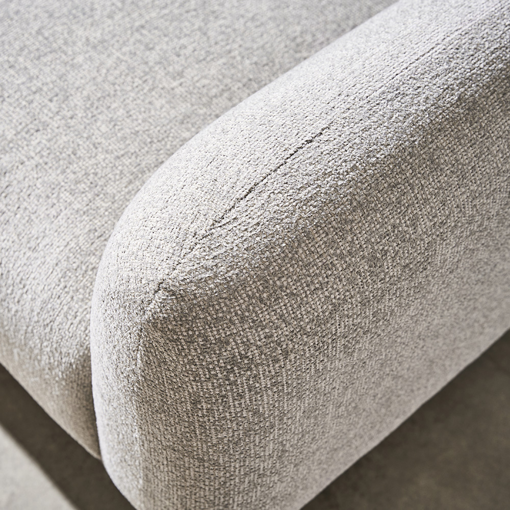 보루네오 모니 아쿠아 패브릭 방수 기능성 쇼파 스툴미포함, 크림, 2인용