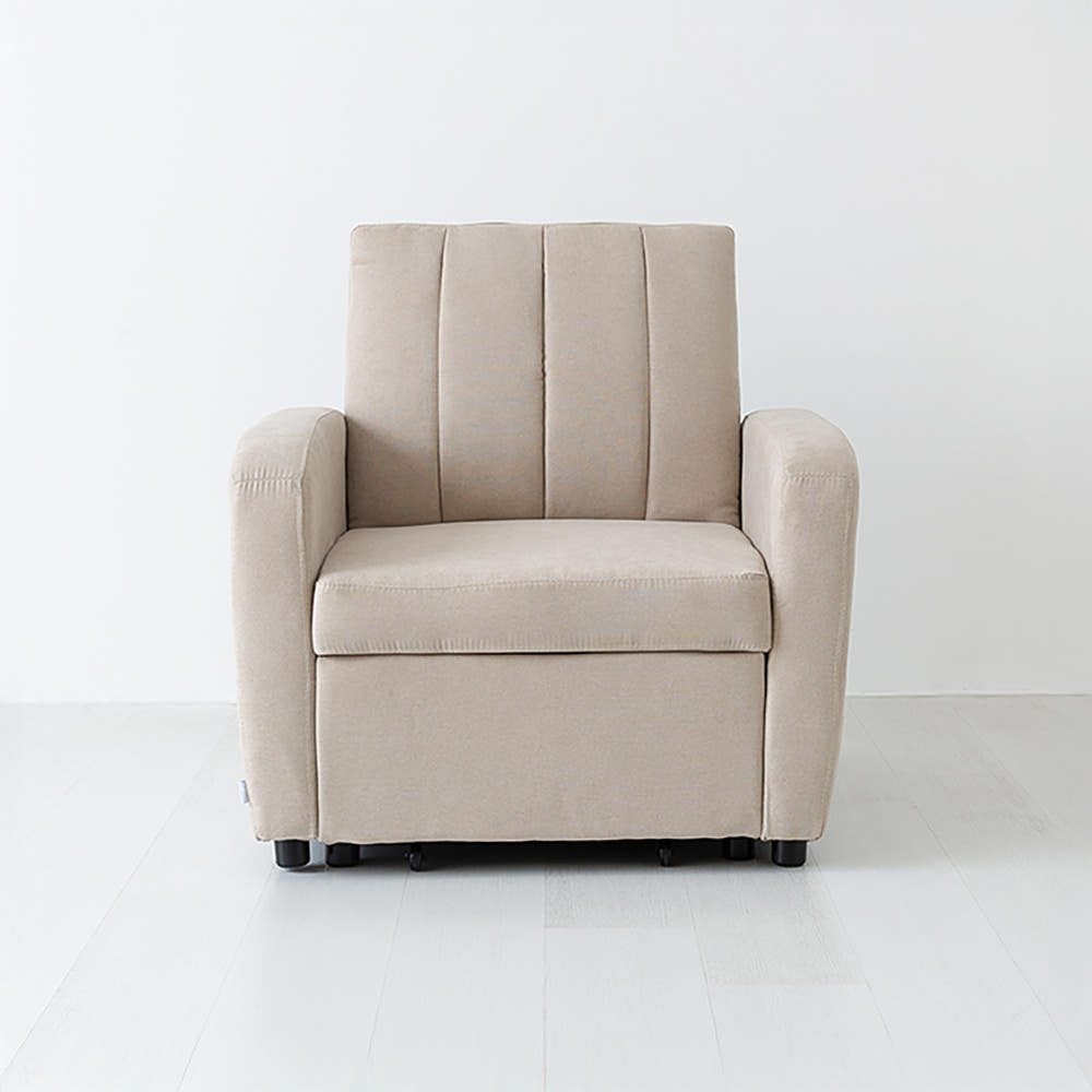 네르센 1인 패브릭 소파베드 XY2178 스툴미포함, 크림 3233.9265, 크림 3233.9265