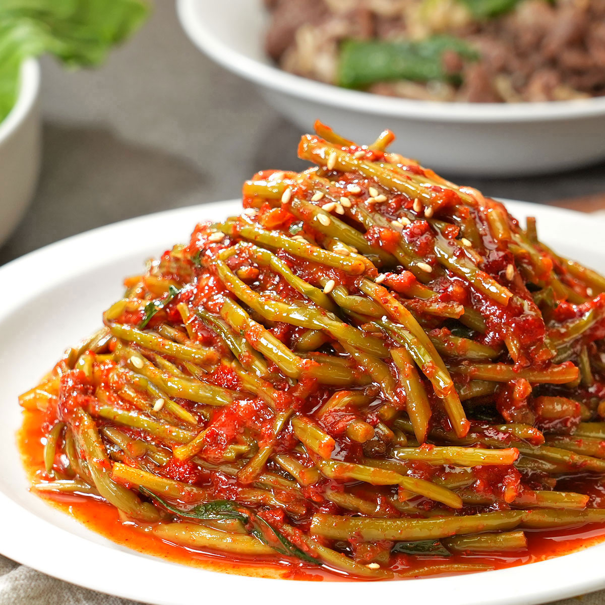 셰프애찬 제철 별미 김치 국산 고구마줄기 고구마순 김치 1kg, 1개