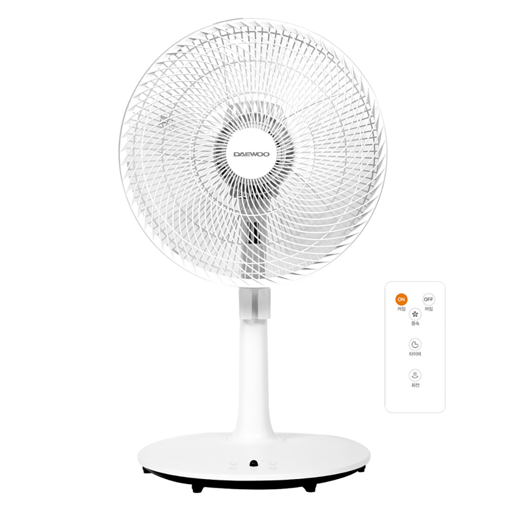 대우 14인치 스탠드 선풍기 5엽 날개 리모컨 DEF-140F - 상품 이미지