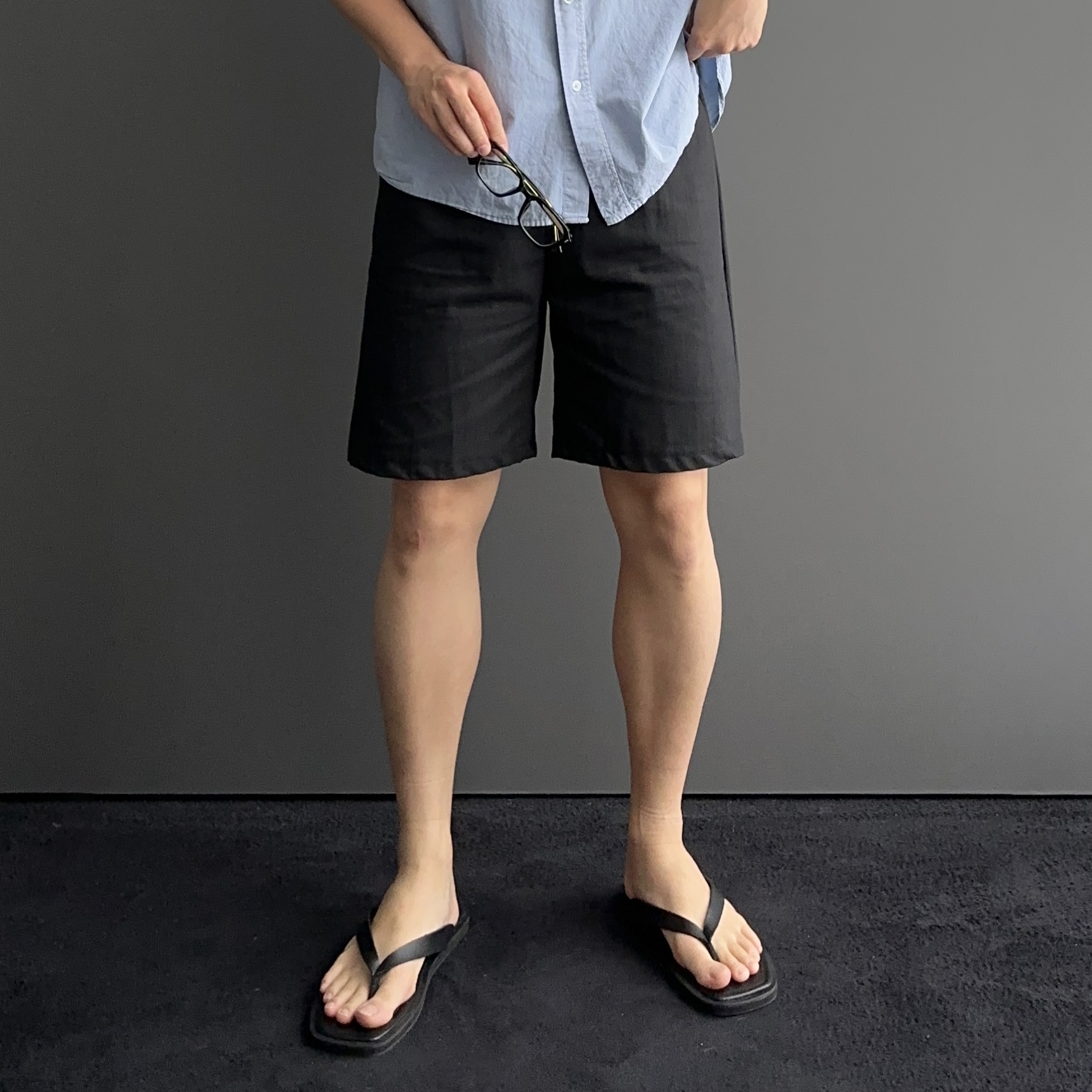 1+1 남자린넨반바지 흰색반바지 - 상세 이미지 5