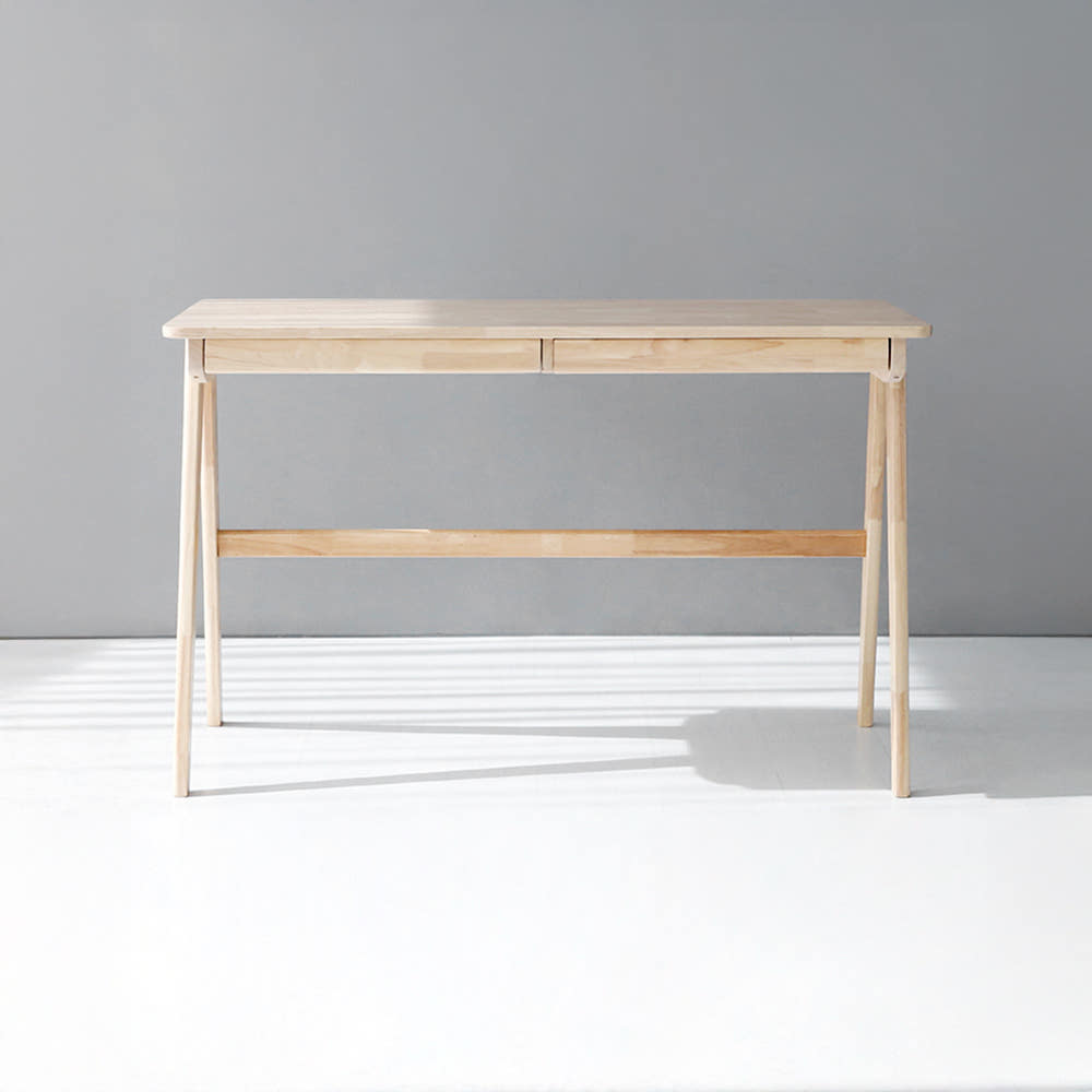 ENITO 원목책상 12055 고무나무 1200x550mm, 내추럴 이미지 8